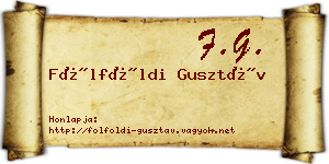 Fölföldi Gusztáv névjegykártya