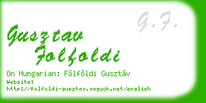 gusztav folfoldi business card