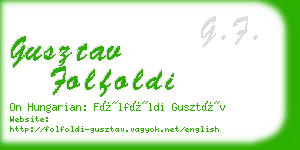 gusztav folfoldi business card